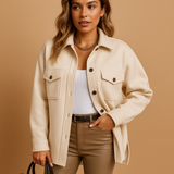 Waterproof windproof jacket for women | Hannah-Jackets-Darling Fashion-White-XS-Darling Fashion