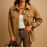 Waterproof windproof jacket for women | Hannah-Jackets-Darling Fashion-Khaki-XS-Darling Fashion
